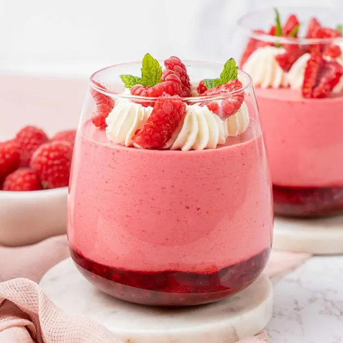 Raspberry mousse